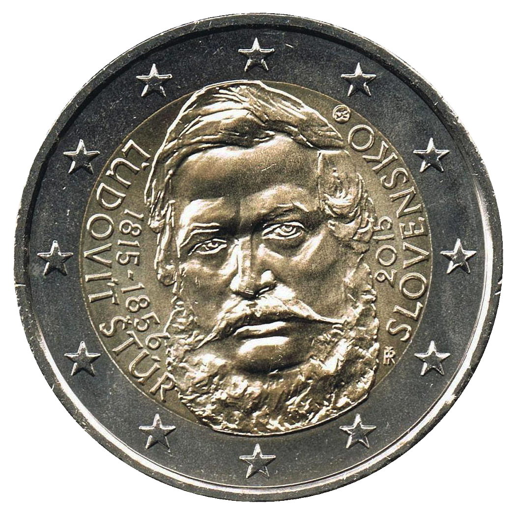 2 euros conmemorativa 200º Aniversario del Nacimiento de Ľudovít Štúr